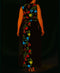 $149 NEW Calvin Klein Women Black Mix Print Sleeveless Belted Maxi Dress Plus 3X - evorr.com