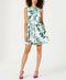 $99 NEW TAYLOR Women's Ivory Green Print Sleeveless A-line Pockets Dress Size 12 - evorr.com