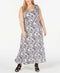$99 INC CONCEPTS Women Sleeveless White Black Paisley Print Maxi Dress Plus 1X