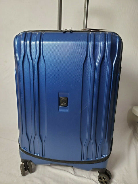 $300 New Delsey Eclipse 25" Spinner 8 Wheels Luggage Hard Case Blue Suitcase