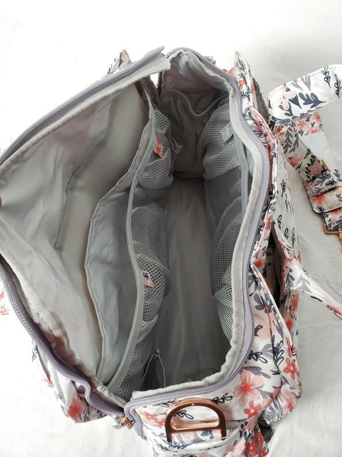 220 New JU-JU-BE Legacy Be Prepared Diaper Bag - Sakura at Dusk Pink Flowers