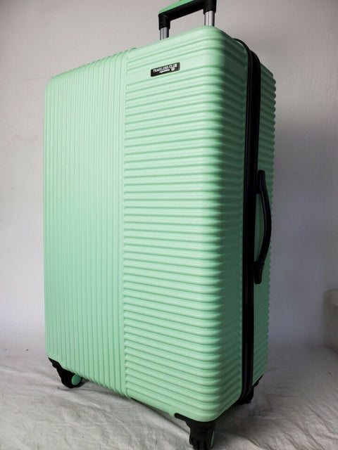$340 Travelers Club Luggage Basette 28" Check-In Mint Green Luggage Suitcase