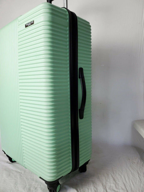 $340 Travelers Club Luggage Basette 28" Check-In Mint Green Luggage Suitcase