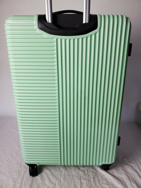 $340 Travelers Club Luggage Basette 28" Check-In Mint Green Luggage Suitcase
