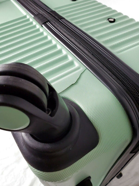 $340 Travelers Club Luggage Basette 28" Check-In Mint Green Luggage Suitcase