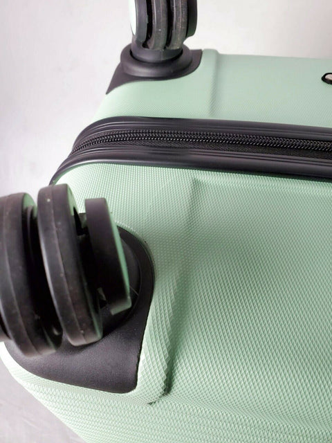 $340 Travelers Club Luggage Basette 28" Check-In Mint Green Luggage Suitcase