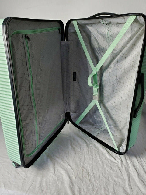 $340 Travelers Club Luggage Basette 28" Check-In Mint Green Luggage Suitcase