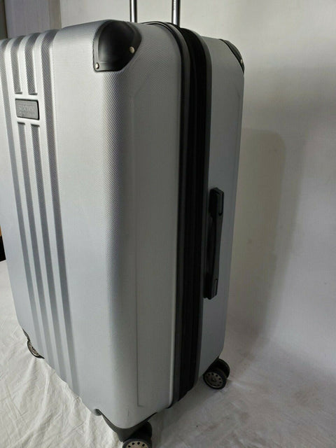 $480 Kenneth Cole Reaction Reverb 28" Hard Spinner Suitcase Luggage Silver