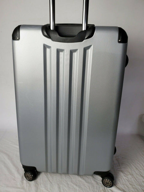 $480 Kenneth Cole Reaction Reverb 28" Hard Spinner Suitcase Luggage Silver