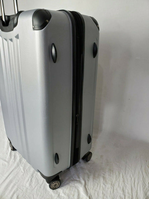 $480 Kenneth Cole Reaction Reverb 28" Hard Spinner Suitcase Luggage Silver