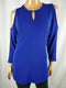 Lauren Ralph Lauren Women Cold Shoulder Sleeve Key Hole Blouse Top Petite M - evorr.com