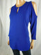 Lauren Ralph Lauren Women Cold Shoulder Sleeve Key Hole Blouse Top Petite M - evorr.com