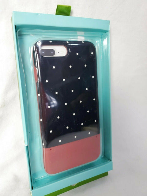 New Kate Spade Apple iPhone 8 Plus /7 Plus Case Protective Cover Red Black - evorr.com
