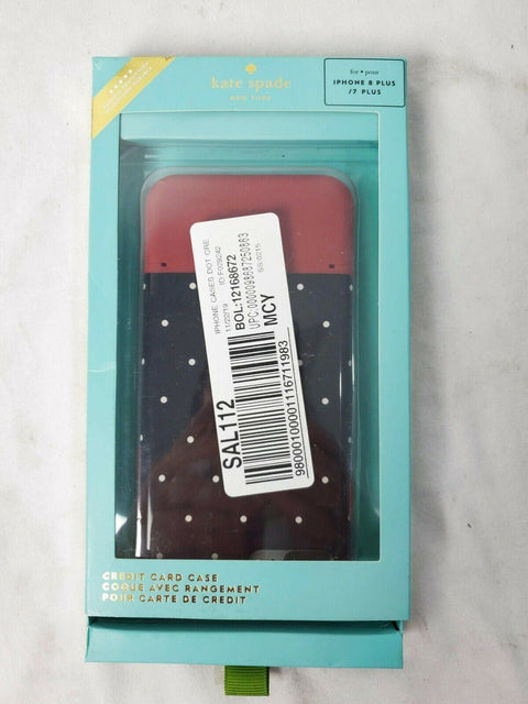 New Kate Spade Apple iPhone 8 Plus /7 Plus Case Protective Cover Red Black - evorr.com