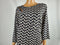 New INC CONCEPTS Women 3/4 Sleeve Black Print Faux Wrap Dress Cut Out Plus 2X