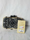 PATRICIA NASH Small Embroidered Wood Box Black Nola Shoulder Chain Clutch Purse