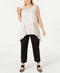 New Alfani Women's Scoop-Neck Sleeveless Beige Printed Asymmetrical Hem Plus 2X - evorr.com
