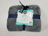 $40 New Bon Voyage Travel Plush Velvet Throw Blanket Gray 50"x60" - evorr.com