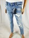 $119 LUCKY BRAND Women's Blue Denim Rugged Lolita Skinny Ankle Jeans 26 - evorr.com