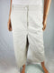 KAREN SCOTT Women Beige Comfort Capri Cropped Pants Beige Button Hem Plus 24W