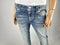 $104 Miss Me Women's Blue Denim Lucky Girl Chloe Bootcut Jeans Patched Size 28 - evorr.com