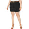 New Style&Co. Women's Black Mid Rise Casual Cargo Shorts Belted Size Plus 16W - evorr.com