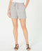 New Style&Co. Women's Black Pin Striped Casual Shorts Drawstring Size L - evorr.com