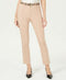 New JM COLLECTION Women's Pink Belted Slim Pants Stretch Size 16