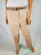 New JM COLLECTION Women's Pink Belted Slim Pants Stretch Size 16