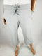 New KAREN SCOTT Womens Gray Knit Drawstring Capri Cropped Pants Size XS