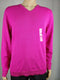 New ALFANI Men's Pink Long Sleeve Pullover Sweater V-neck Size L