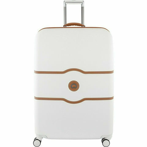 $800 New Delsey Chatelet Plus 28" Hardside Spinner Suitcase Luggage Champagne