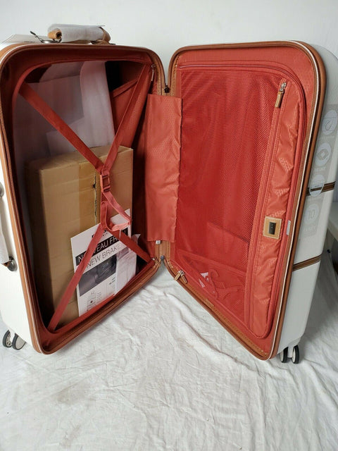 $800 New Delsey Chatelet Plus 28" Hardside Spinner Suitcase Luggage Champagne