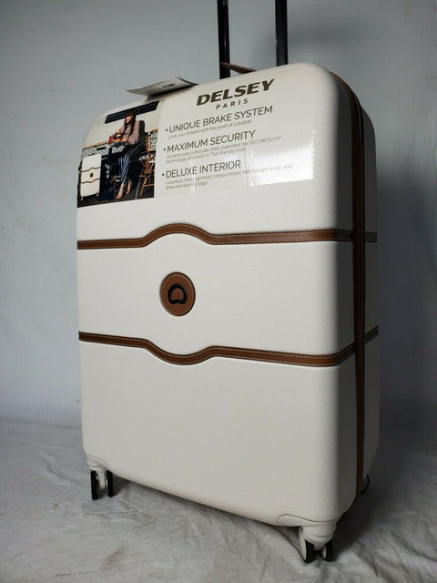 $800 New Delsey Chatelet Plus 28" Hardside Spinner Suitcase Luggage Champagne