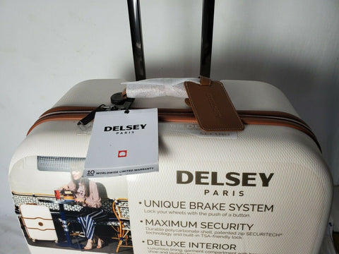 $800 New Delsey Chatelet Plus 28" Hardside Spinner Suitcase Luggage Champagne