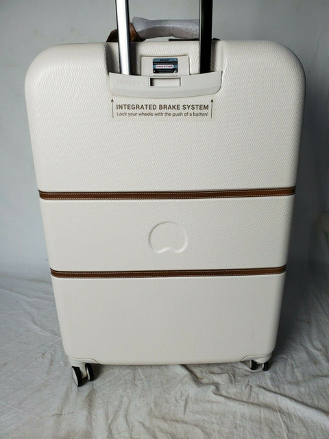 $800 New Delsey Chatelet Plus 28" Hardside Spinner Suitcase Luggage Champagne