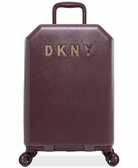 $225 DKNY Allure 20" Hard Case Spinner Suitcase Luggage Carry On Wine