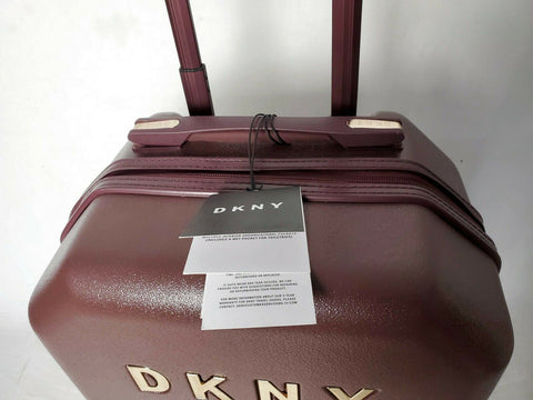 $225 DKNY Allure 20" Hard Case Spinner Suitcase Luggage Carry On Wine