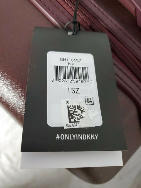 $225 DKNY Allure 20" Hard Case Spinner Suitcase Luggage Carry On Wine