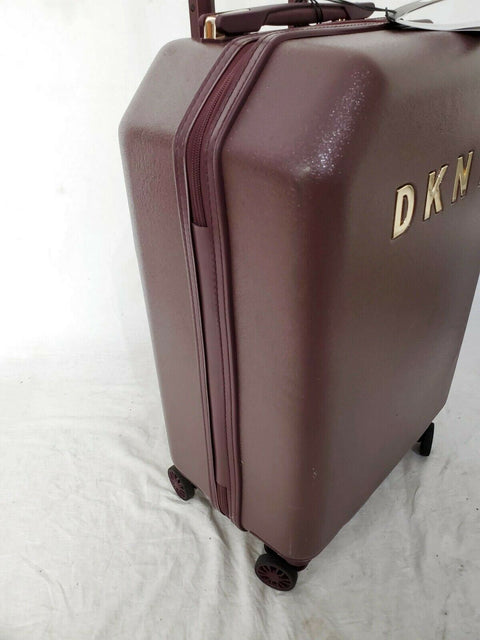 $225 DKNY Allure 20" Hard Case Spinner Suitcase Luggage Carry On Wine