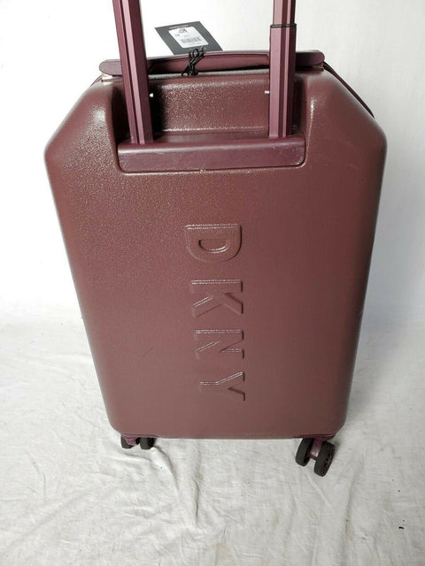 $225 DKNY Allure 20" Hard Case Spinner Suitcase Luggage Carry On Wine