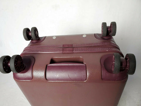 $225 DKNY Allure 20" Hard Case Spinner Suitcase Luggage Carry On Wine