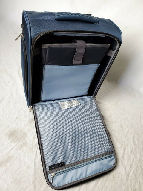 $260 Samsonite Lite-Air DLX Under-Seater Wheeled Carry-On Luggage Blue Suitcase