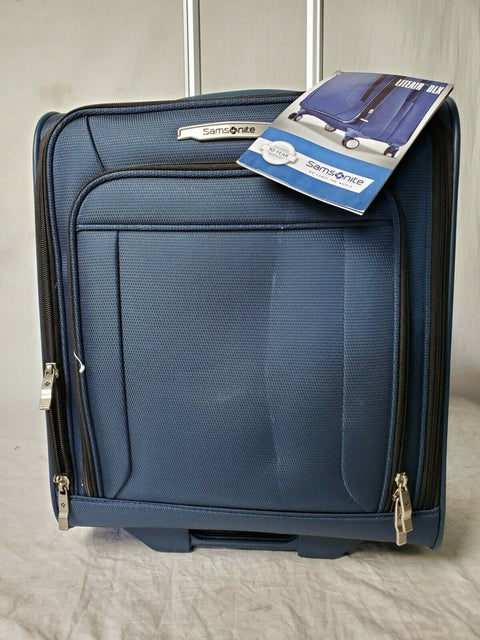 $260 Samsonite Lite-Air DLX Under-Seater Wheeled Carry-On Luggage Blue Suitcase