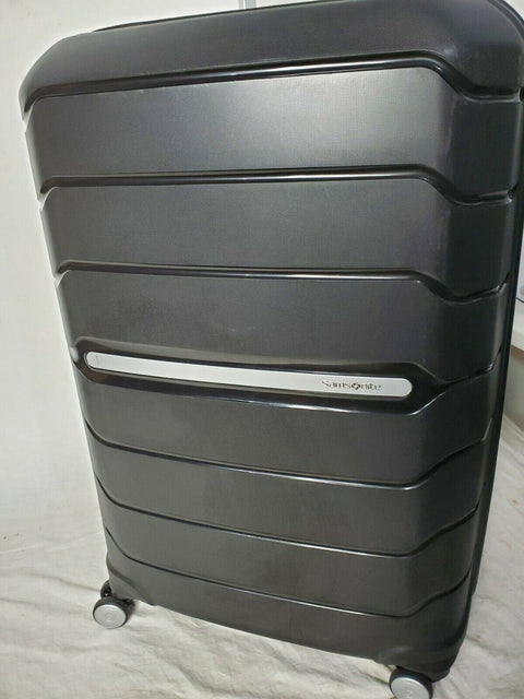 $398 Samsonite Free-form 28" Spinner Wheels Suitcase Luggage Black Hard Case TSA