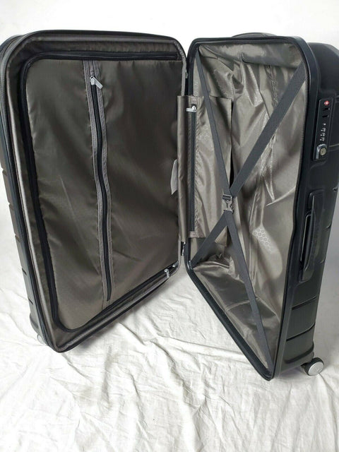 $398 Samsonite Free-form 28" Spinner Wheels Suitcase Luggage Black Hard Case TSA