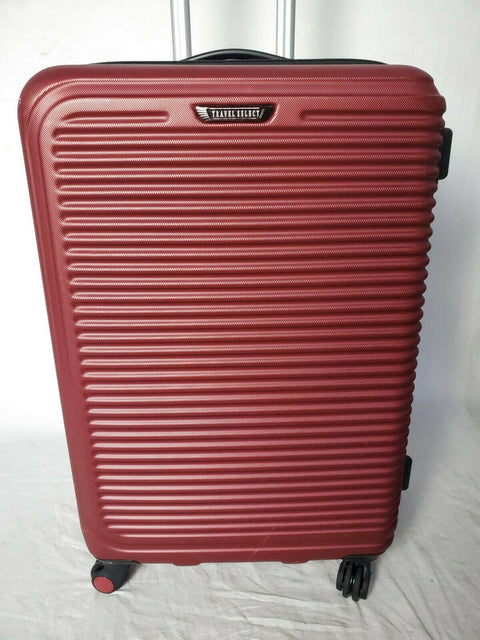 $360 NEW Travel Select Savannah 24" Hard Shell Dual Spinner Luggage Suitcase RED