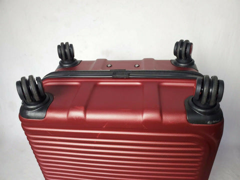 $360 NEW Travel Select Savannah 24" Hard Shell Dual Spinner Luggage Suitcase RED