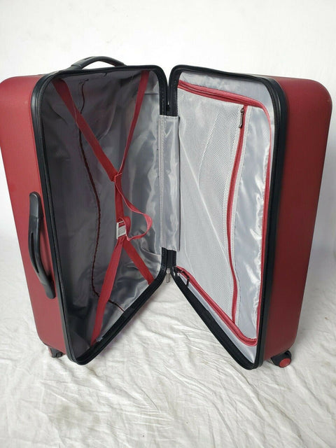 $360 NEW Travel Select Savannah 24" Hard Shell Dual Spinner Luggage Suitcase RED