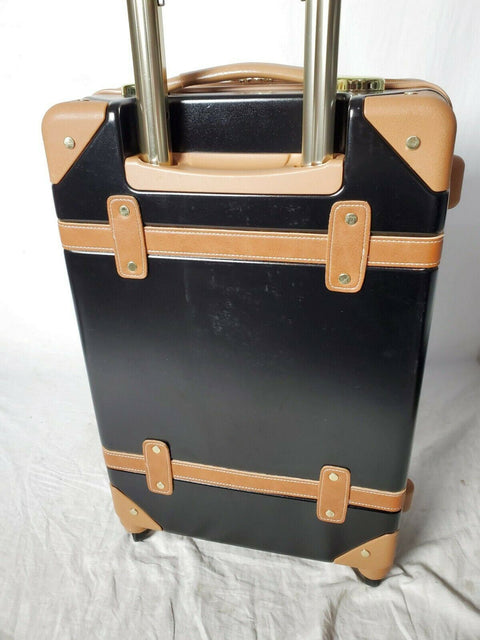 $400 CHARIOT GATSBY 2PC HARDSIDE LUGGAGE SET BLACK GOLD CARRY ON